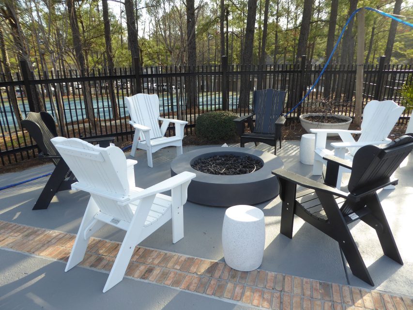 apartment amenity renovation exterior fence painting fire pit leasing office clubhouse