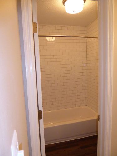 wildforest slider 8 - apartment bathroom subway tile shower renovation lighting