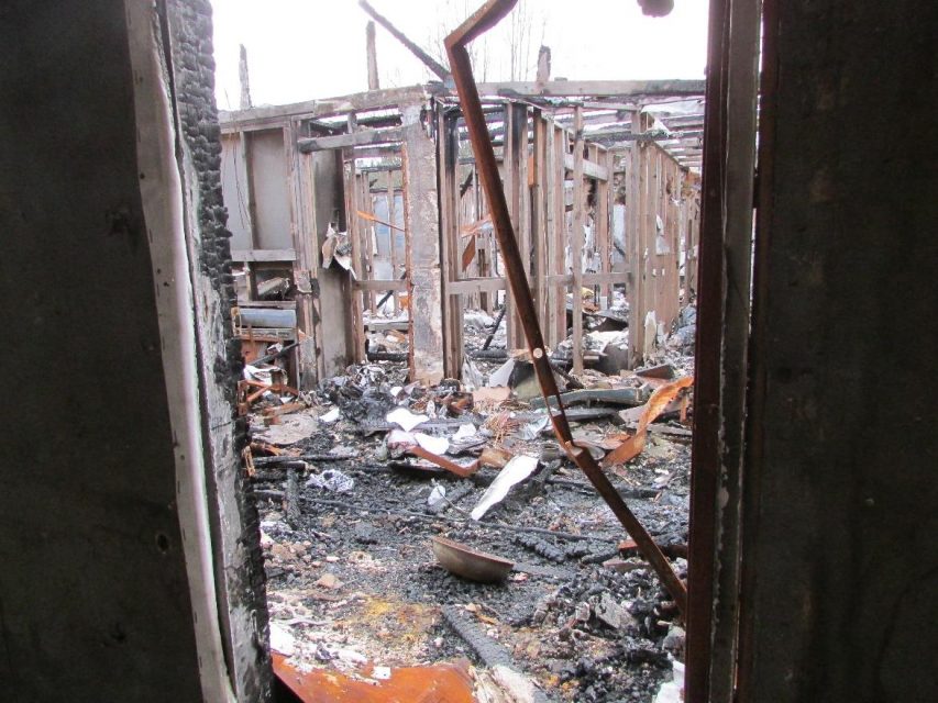 apartment fire damage burned building disaster remediation