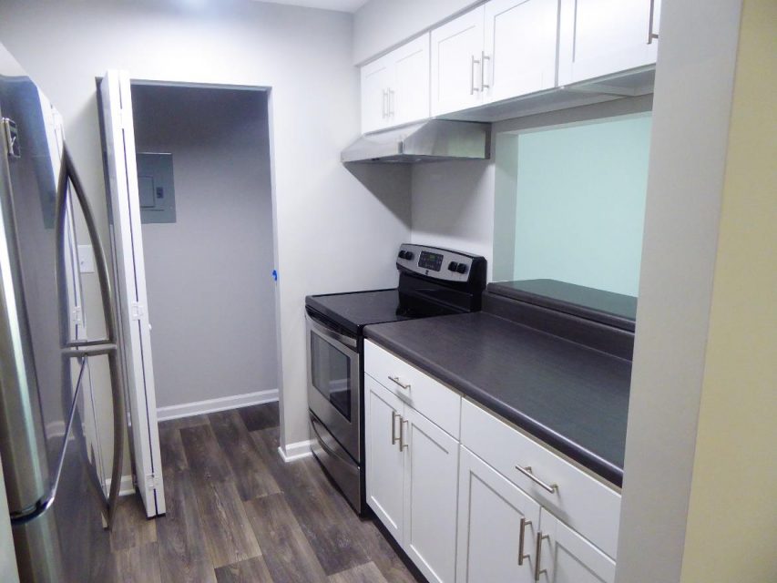 apartment fire damage interior kitchen compete remediation