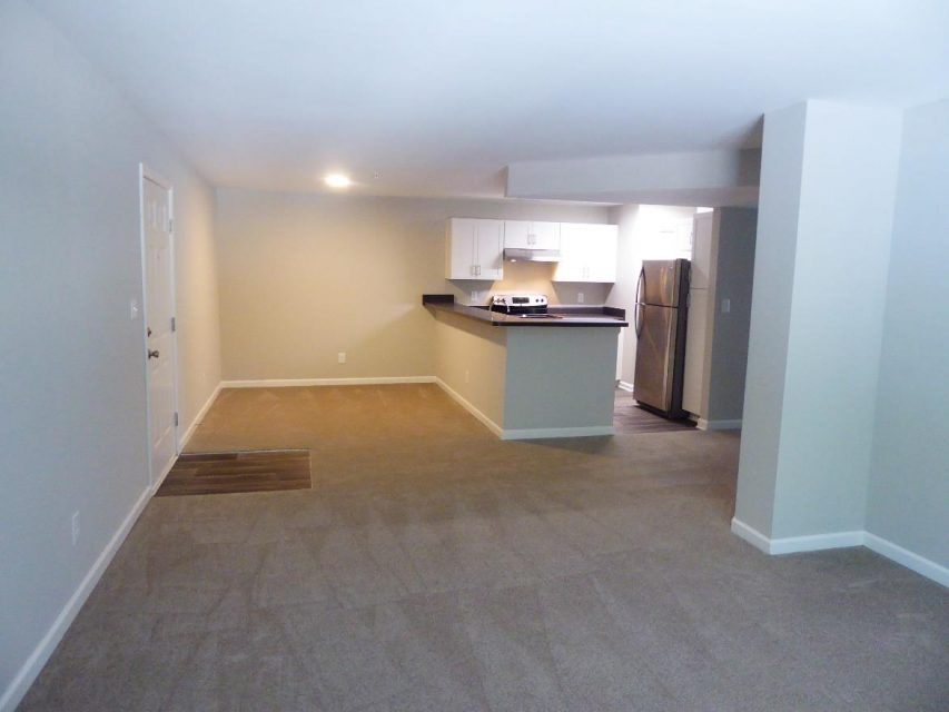 apartment fire damage interior kitchen living room complete remediation